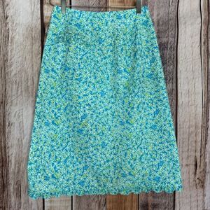 Lilly Pulitzer Skirt Vintage Floral A-Line Preppy Resort Coastal Vacation Spring